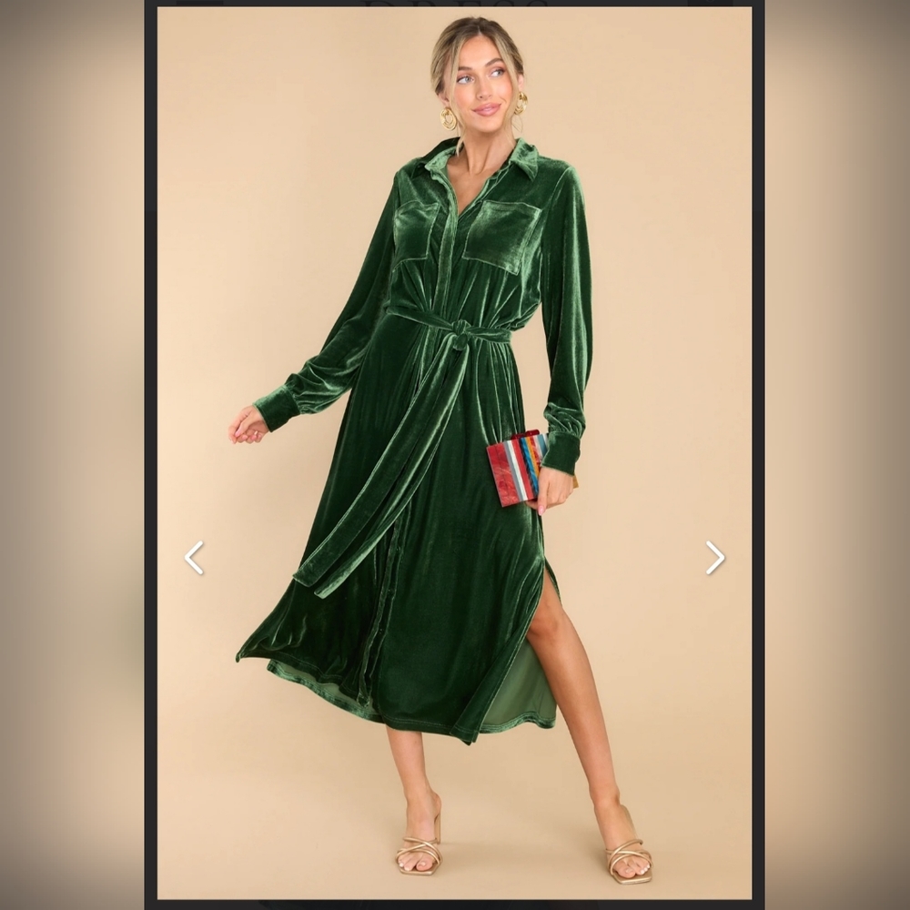 Just Watch Emerald Green Midi Dress